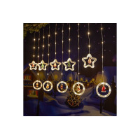 Гірлянда Штора (SFK-23) зірка-коло з іграшкою – створіть святковий затишок